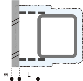 柱 角形鋼管断面図