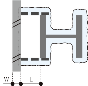 柱 H形鋼断面図2