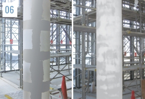 仕上げパテをする